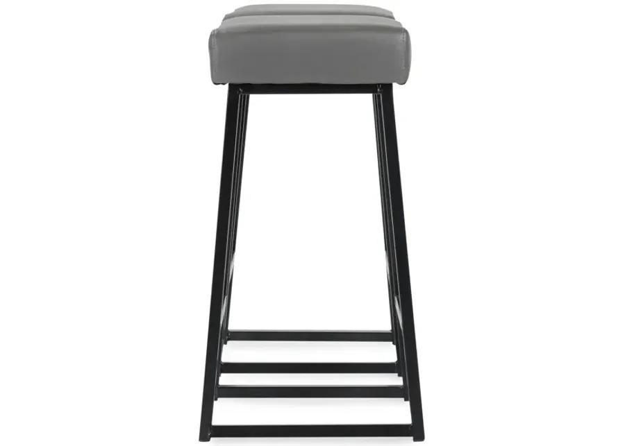 Amber 26" Counter Stool Smokey Grey (Set of 2)