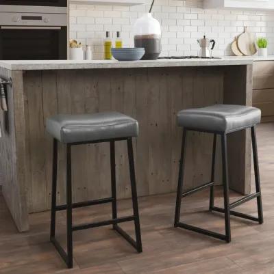 Amber 26" Counter Stool Smokey Grey (Set of 2)