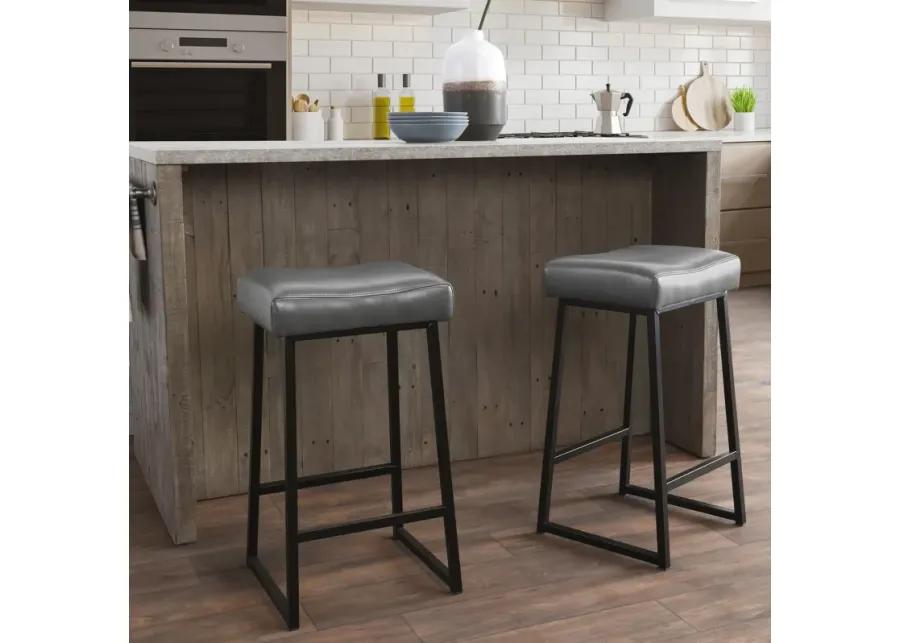 Amber 26" Counter Stool Smokey Grey (Set of 2)