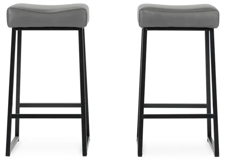 Amber 26" Counter Stool Smokey Grey (Set of 2)