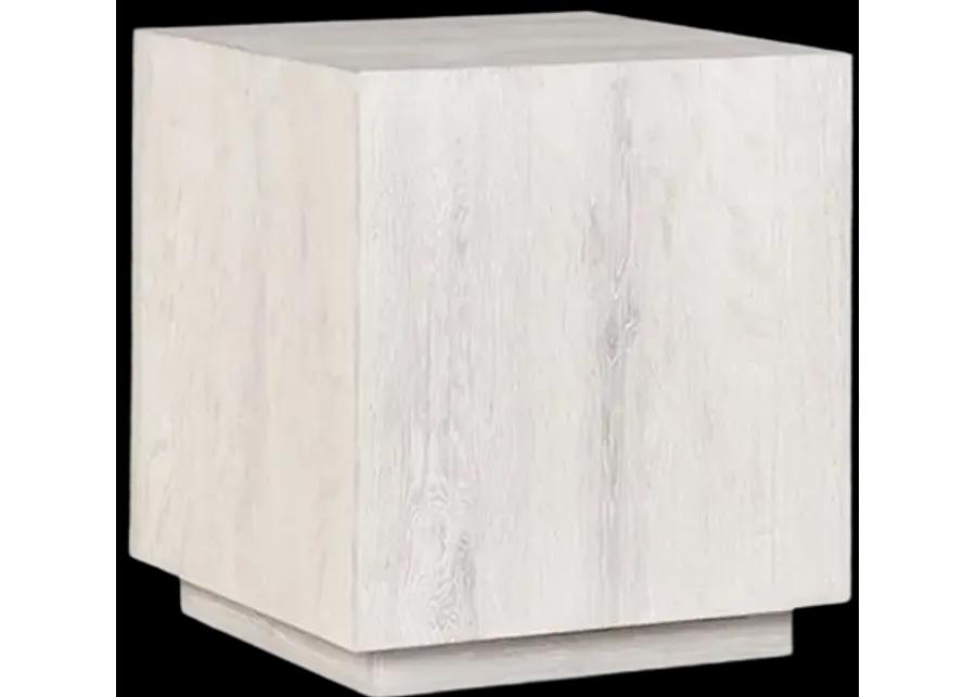 Layne 20" Square End Table in White Wash