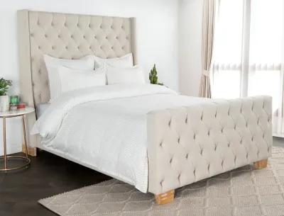 Karina Ivory Gray 3Pc Queen Duvet Set