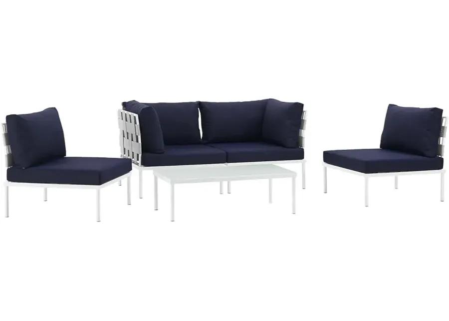 Harmony 5 Piece Outdoor Patio Aluminum Sectional Sofa Set