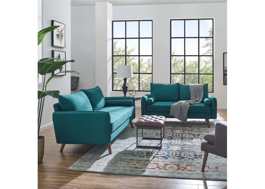 Revive Upholstered Fabric Sofa and Loveseat Set