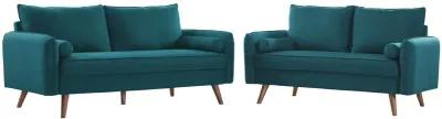 Revive Upholstered Fabric Sofa and Loveseat Set