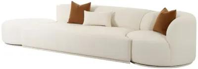 Fickle Cream Boucle 3-Piece Chaise Modular Sofa