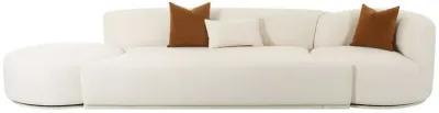 Fickle Cream Boucle 3-Piece Chaise Modular Sofa