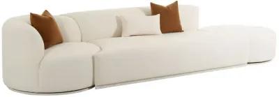 Fickle Cream Boucle 3-Piece Chaise Modular Sofa