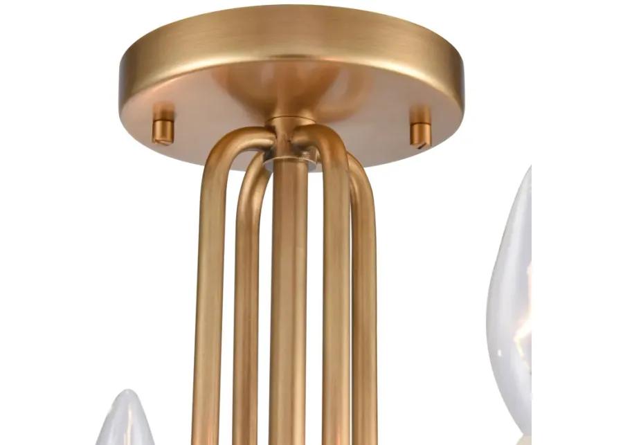 Cecil 16'' Wide 4-Light Semi Flush Mount - Natural Brass