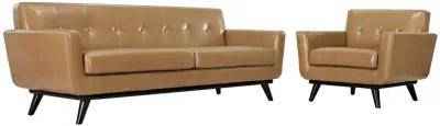 Engage 2 Piece Leather Living Room Set