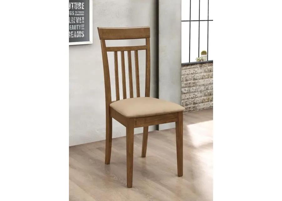 Robles 5-piece Dining Set Chestnut and Tan