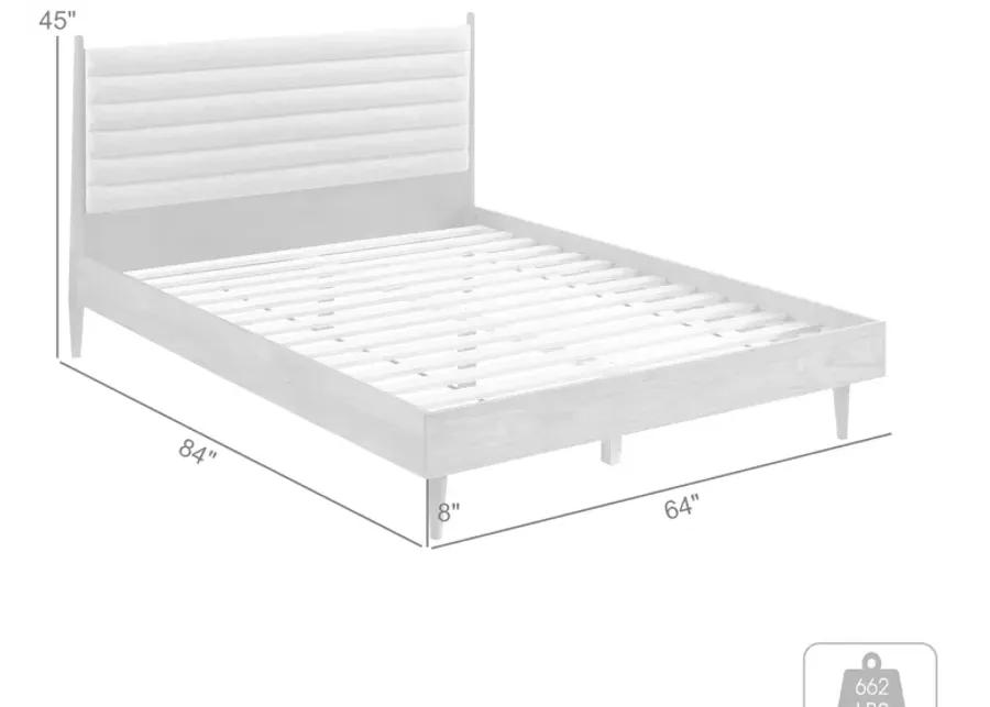 Artemio Queen Platform Wood Bed Frame in Walnut Finish