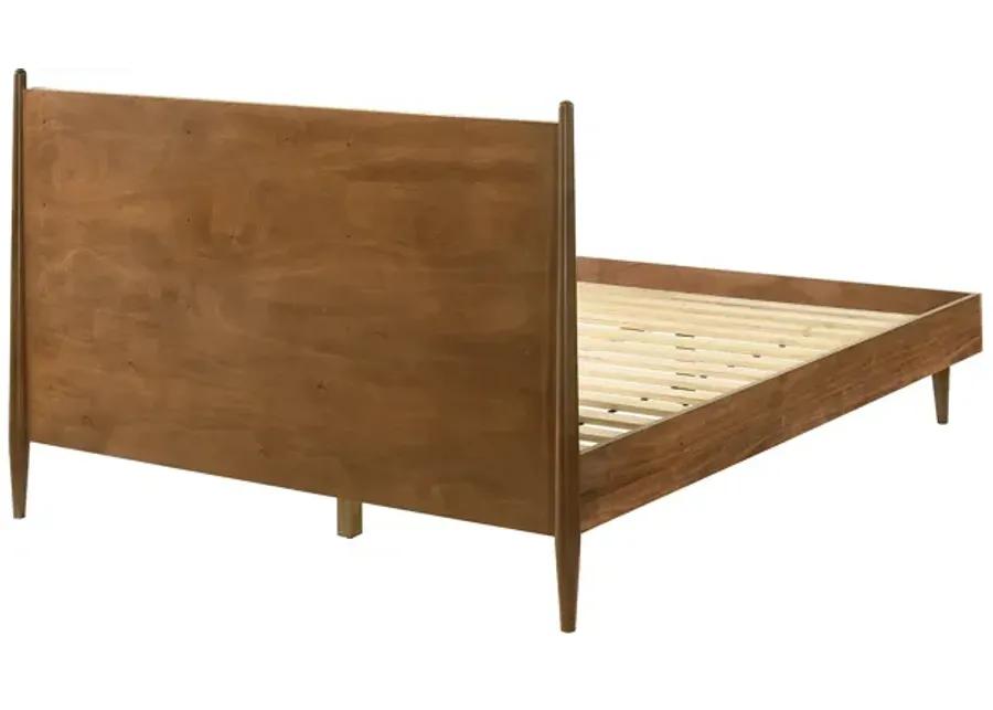 Artemio Queen Platform Wood Bed Frame in Walnut Finish