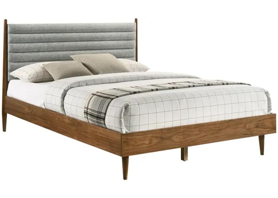 Artemio Queen Platform Wood Bed Frame in Walnut Finish