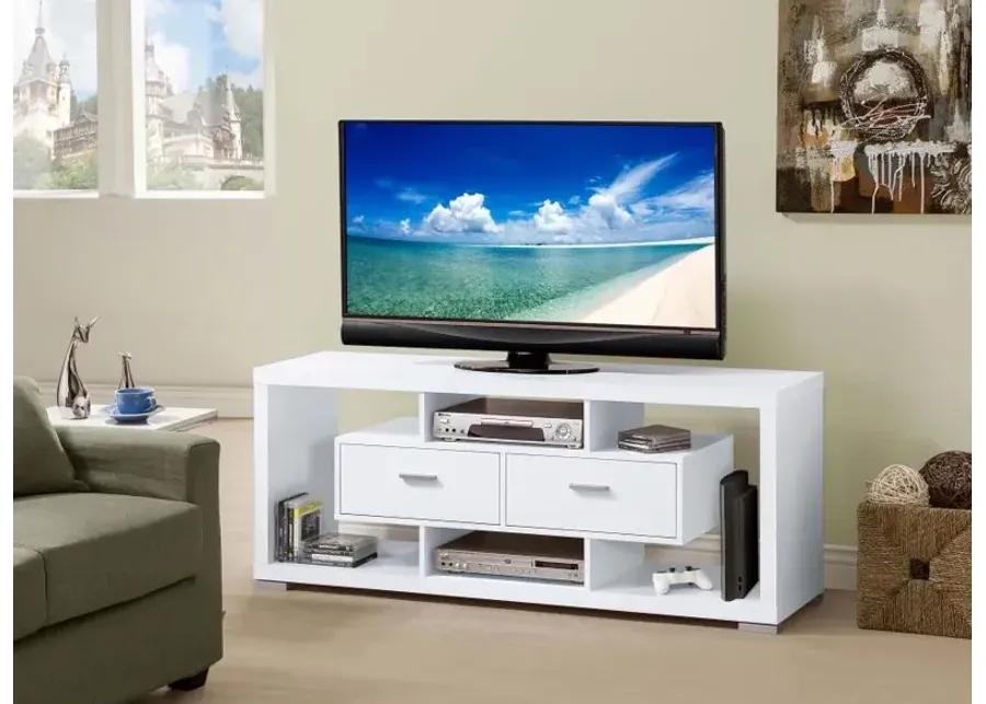 Darien 2-drawer Rectangular TV Console White