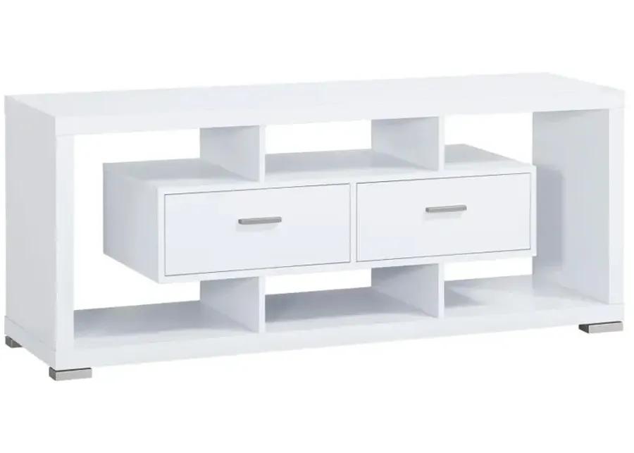 Darien 2-drawer Rectangular TV Console White