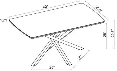 Paulita 5-piece Rectangular Dining Set White and Grey