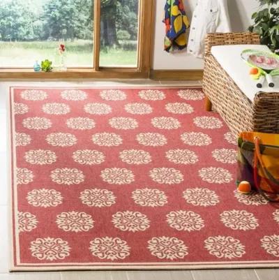 LINDEN 181 Collection LND181Q-9 Red / Creme 9' X 12'