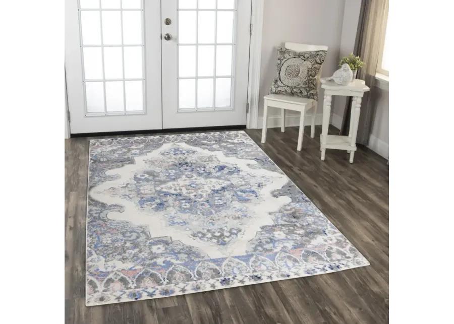 Marquise L. Blue  Polypropylene  8'0"x9'6" Rectangle Rug