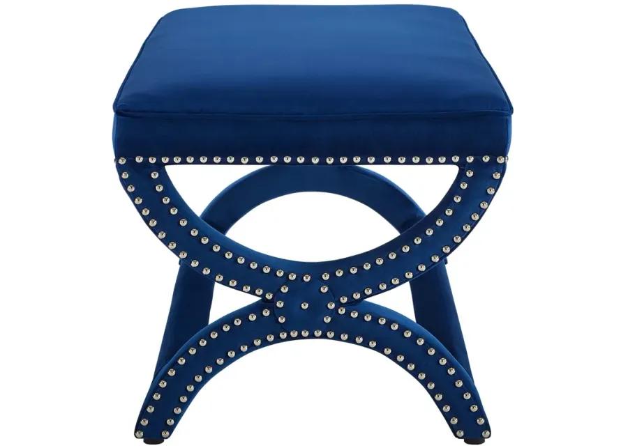 Expound Upholstered Nailhead Trim Performance Velvet Bench