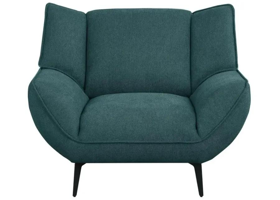 Acton Upholstered Flared Arm Chair Teal Blue