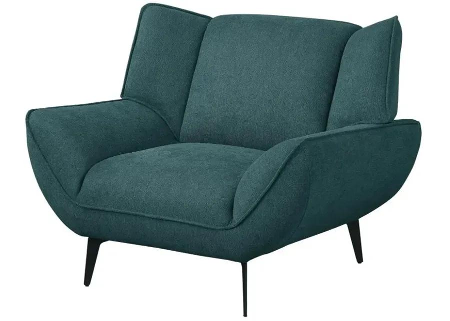 Acton Upholstered Flared Arm Chair Teal Blue