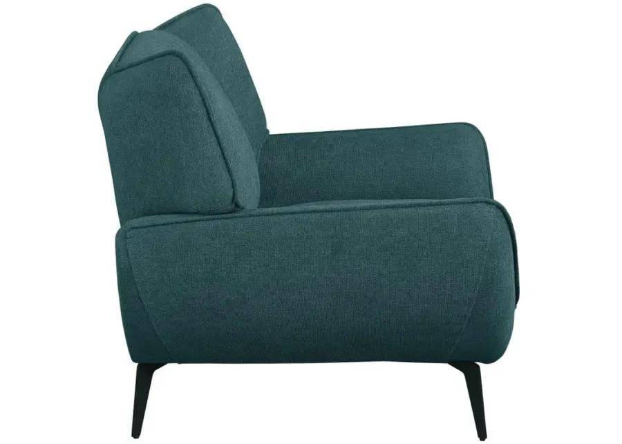 Acton Upholstered Flared Arm Chair Teal Blue