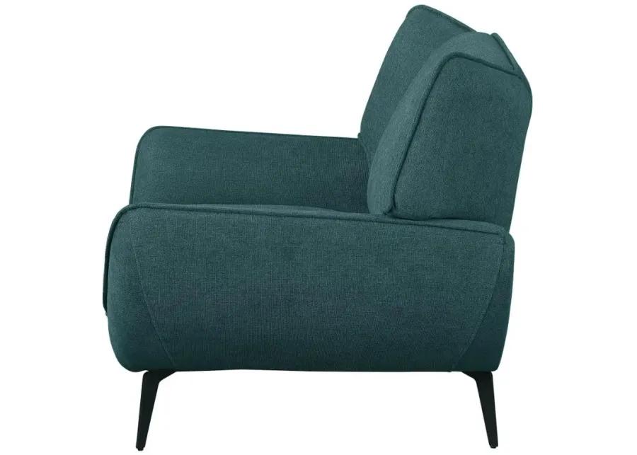 Acton Upholstered Flared Arm Chair Teal Blue