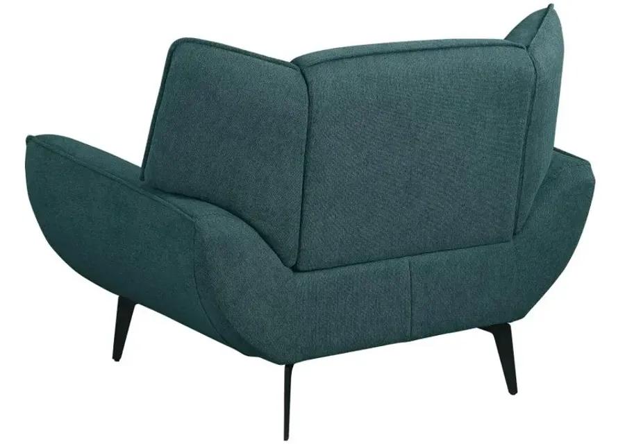 Acton Upholstered Flared Arm Chair Teal Blue