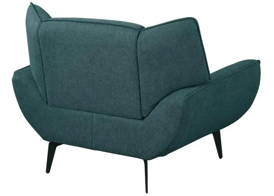 Acton Upholstered Flared Arm Chair Teal Blue