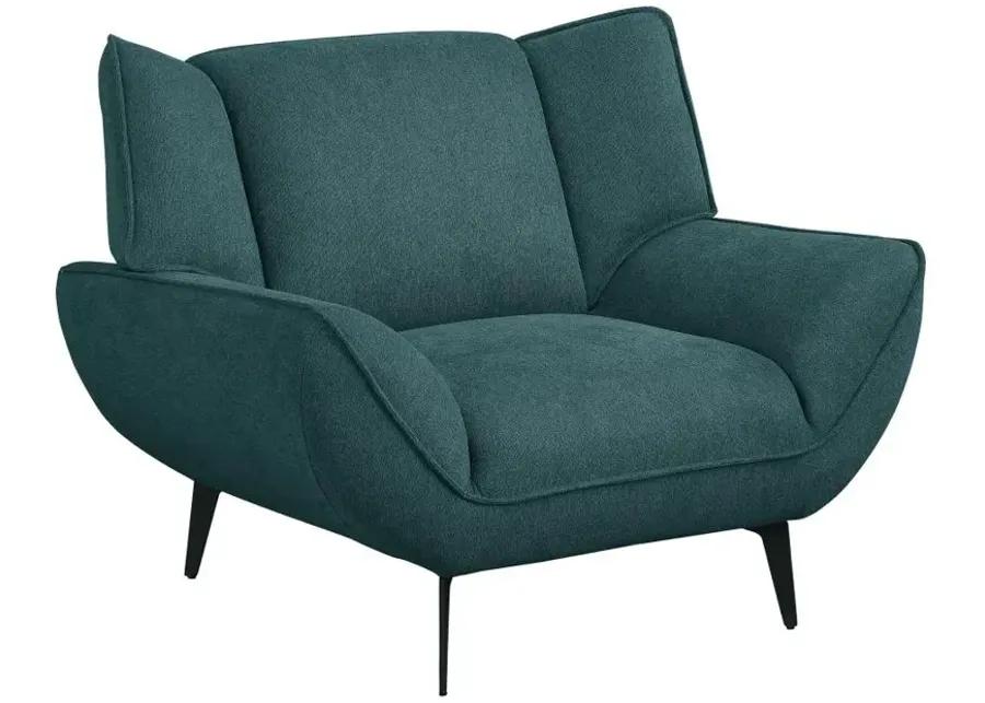 Acton Upholstered Flared Arm Chair Teal Blue