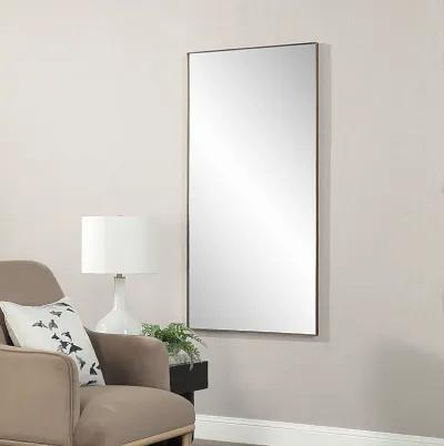 Marigold 60" Tall Rectangular Mirror, Antique Brushed Brass