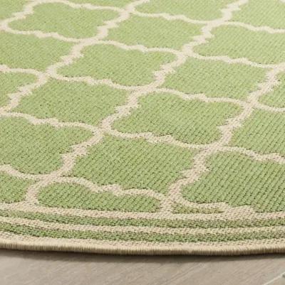 LINDEN 121 Collection LND121X-6R Olive / Cream 6'-7" X 6'-7" Round