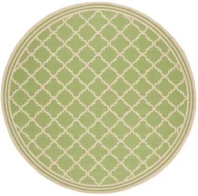 LINDEN 121 Collection LND121X-6R Olive / Cream 6'-7" X 6'-7" Round