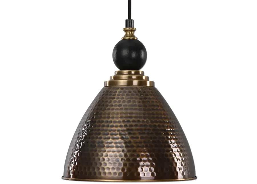 Adastra 1 Light Antique Brass Pendant