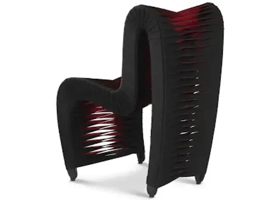 seat belt dining chair, black/red