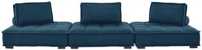 Saunter Tufted Fabric Fabric 3-Piece Sofa