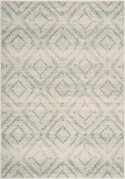 Adirondack Contemporary Ivory / Light Blue 11' X 15' Powerloomed Rug