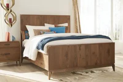 Adler California King-size Panel Bed in Natural Walnut