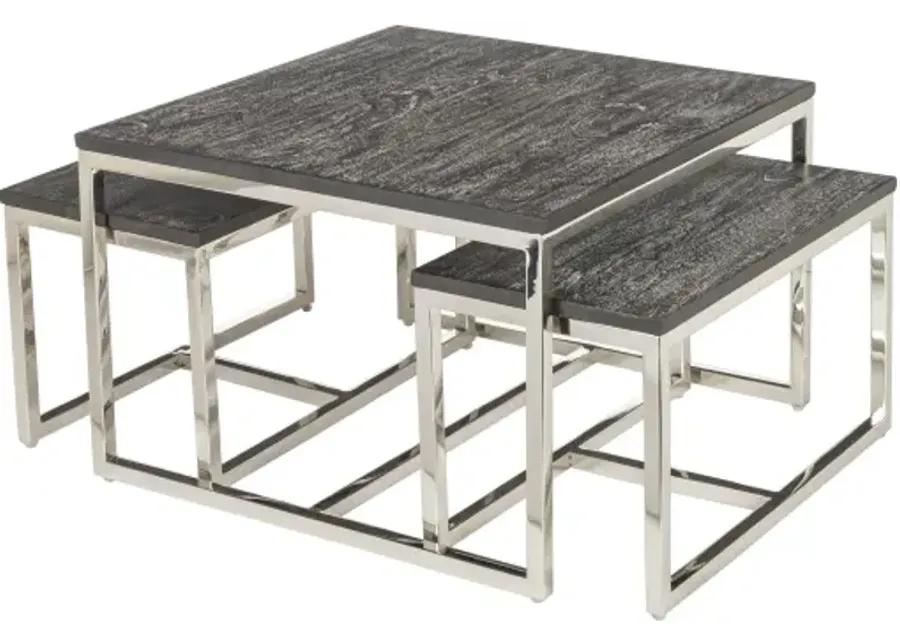 Morwell MOW-001 16"H x 24"W x 24"D,  12"H x 22"W x 12"D,  12"H x 22"W x 12"D End Table