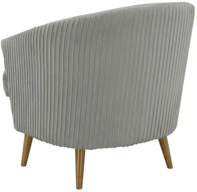 Jules Light Grey Velvet Accent Chair