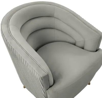 Jules Light Grey Velvet Accent Chair