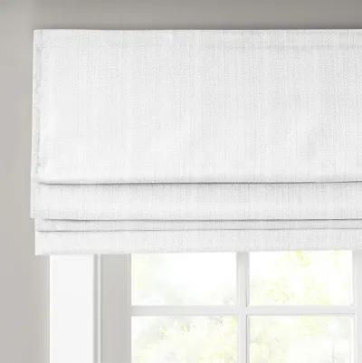 Madison Park Galen White Basketweave Total Blackout Roman Shade