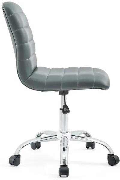 Ripple Armless Mid Back Vinyl Office Chair