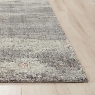 Ankara Gray Abstract Recycled Polyester 2'6" x 8' Runner Rug