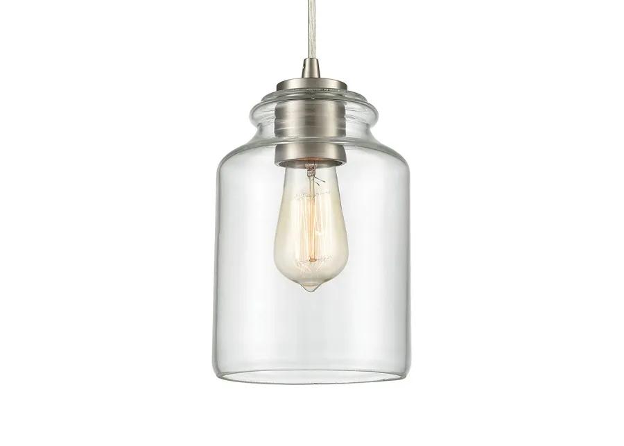 Josie 6" Wide 1-Light Mini Pendant - Satin Nickel