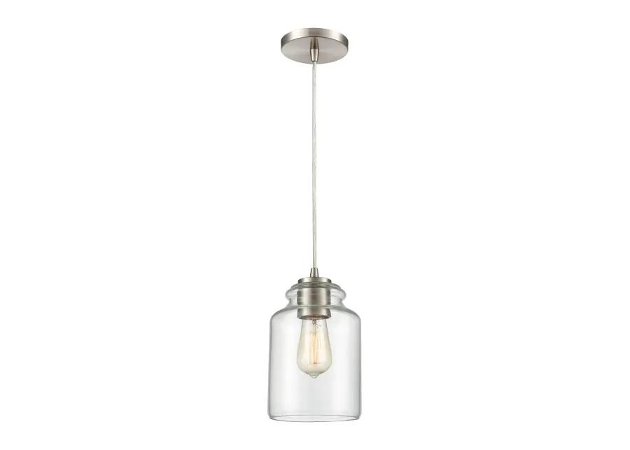 Josie 6" Wide 1-Light Mini Pendant - Satin Nickel