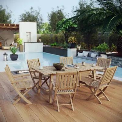 Marina 7 Piece Outdoor Patio Teak Dining Set