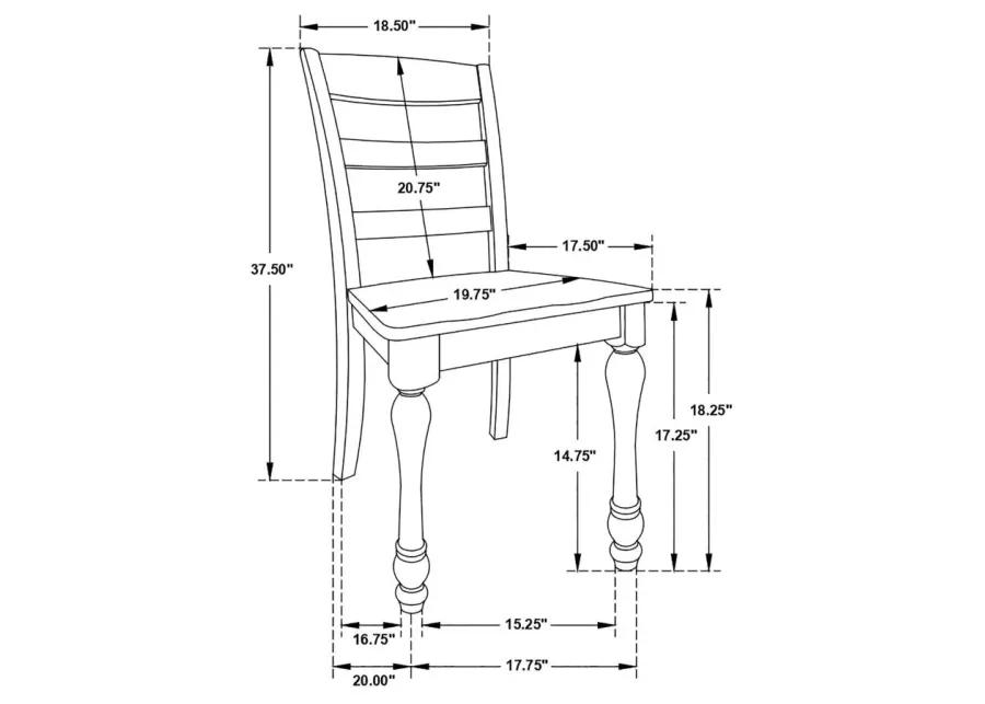 Madelyn 7-piece Rectangle Dining Set Dark Cocoa and Coastal White