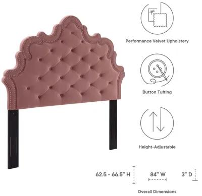 Arabella Button-Tufted Performance Velvet King/California King Headboard